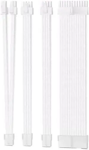 KUNSR PSU ATX Extension Cable Nylon Braided 8pin Cord 24-pin Motherboard Extension for Computer PC Case Power Cable Kit(A4) KUNSR PSU ATX Extension Cable Nylon Braided 8pin Cord 24-pin Motherboard Extension for Computer PC Case Power Cable Kit(A4)