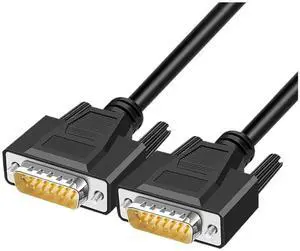 15Pin Industrial Grade Cable Male to Male to Female DB15 Data Extension Cord 2 Row 15 Pin Serial Parallel Port Shielded Wire(Male to Male,15M) 15Pin Industrial Grade Cable Male to Male to Female DB15 Data Extension Cord 2 Row 15 Pin Serial Parallel Port Shielded Wire(Male to Male,15M)