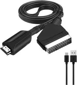 1080P HDMI to SCART Video Converter Adapter HDMI Input to Scart Output for HDTV DVD Sky Box STB with USB Power Cable(HD to SCART) 1080P HDMI to SCART Video Converter Adapter HDMI Input to Scart Output for HDTV DVD Sky Box STB with USB Power Cable(HD to SCART)