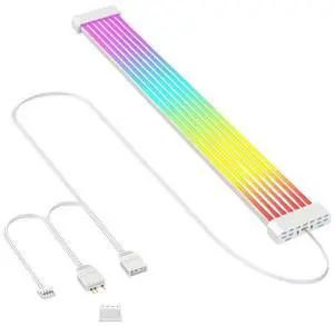 KUNSR 5V 3Pin PC RGB GPU Cable 24Pin PSU RGB Cable Extensions Flexible L*/ED Strip Light DIY Kit for Computer Power Supply(Green) KUNSR 5V 3Pin PC RGB GPU Cable 24Pin PSU RGB Cable Extensions Flexible L*/ED Strip Light DIY Kit for Computer Power Supply(Green)