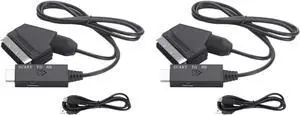 1080P SCART to HDMI Video Converter Adapter Cable Male to Male SCART Input to HDMI Output for HDTV Sky Box STB pl-UG Play(2PCS) 1080P SCART to HDMI Video Converter Adapter Cable Male to Male SCART Input to HDMI Output for HDTV Sky Box STB pl-UG Play(2PCS)