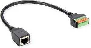 ROLINE RJ45 Female to Terminal Block Cable Adapter (Push Buttons) 30cm ROLINE RJ45 Female to Terminal Block Cable Adapter (Push Buttons) 30cm