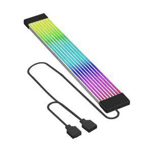 KUNSR Flexible RGB L*/ED Light Strip Bar ARGB Board Cover for Computer Power Supply ATX 24PIN GPU Video Card Cables and Case(X8 Black) KUNSR Flexible RGB L*/ED Light Strip Bar ARGB Board Cover for Computer Power Supply ATX 24PIN GPU Video Card Cables and Case(X8 Black)