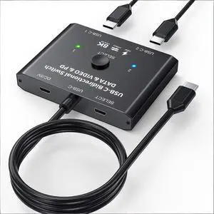 8K USB C Switch 2 Computers, Bi-Directional USB C Switch 1 in 2 Out/ 2 in 1 Out, USB Switcher 2 Computers Share USB Devices for Printer, Keyboard, Mouse, No Compatible with Docking Station 8K USB C Switch 2 Computers, Bi-Directional USB C Switch 1 in 2 Out/ 2 in 1 Out, USB Switcher 2 Computers Share USB Devices for Printer, Keyboard, Mouse, No Compatible with Docking Station
