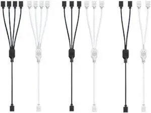 KUNSR ARGB Multi Splitter 5V 3PIN Connector 1 to 2/3/4 Chassis Fan Splitter Synchronization Tensile(1 to 3,White) KUNSR ARGB Multi Splitter 5V 3PIN Connector 1 to 2/3/4 Chassis Fan Splitter Synchronization Tensile(1 to 3,White)