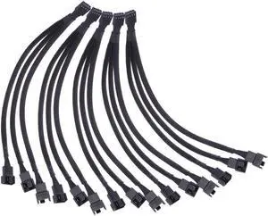 KUNSR 4 Pin Extension Cable Motherboard Office 1 to 3 Ways Splitter Sleeved Connector CPU PWM Fan Practical Accessories Tinned Copper(5 PCS) KUNSR 4 Pin Extension Cable Motherboard Office 1 to 3 Ways Splitter Sleeved Connector CPU PWM Fan Practical Accessories Tinned Copper(5 PCS)