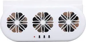 Car Air Vent Cooling Fan, USB Plug for Quick Cooling and Smoke Purification in SUV, 3 Outlet ABS Design, Size Car Air Vent Cooling Fan, USB Plug for Quick Cooling and Smoke Purification in SUV, 3 Outlet ABS Design, Size