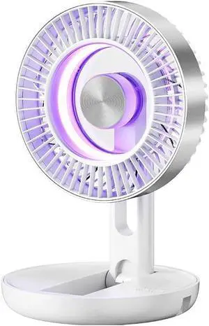 USB Desk Fan, Portable Collapsible Rechargeable Fan with 1800 mAh Battery, 5 Speeds Adjustable Personal Cooling, 3D Air Circulation, Quiet Operation for Office Home Dorm Camping, Colorful LED Light USB Desk Fan, Portable Collapsible Rechargeable Fan with 1800 mAh Battery, 5 Speeds Adjustable Personal Cooling, 3D Air Circulation, Quiet Operation for Office Home Dorm Camping, Colorful LED Light
