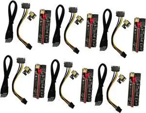 6sets Pci-e to Extender Cable Egpu Adapter for Mining Frame Riser Adapter Led Indicator Card Slot Shielding Computer Accessories 6sets Pci-e to Extender Cable Egpu Adapter for Mining Frame Riser Adapter Led Indicator Card Slot Shielding Computer Accessories