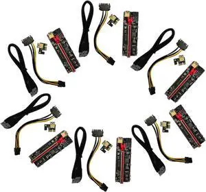 jojofuny 6sets Pci Express Extender Riser Adapter Card with USB to Graphics Card Extension for Stable Power Supply Easy Installation Reliable Performance jojofuny 6sets Pci Express Extender Riser Adapter Card with USB to Graphics Card Extension for Stable Power Supply Easy Installation Reliable Performance