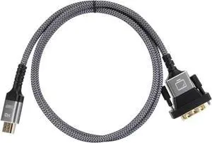 HDMI to DVI Cable Bi-Directional Nylon Braid 1080P Male to HDMI Male High Speed Adapter Compatible with The HDTV Projector Splitter 24+1 DVI-D(Black,4.5m) HDMI to DVI Cable Bi-Directional Nylon Braid 1080P Male to HDMI Male High Speed Adapter Compatible with The HDTV Projector Splitter 24+1 DVI-D(Black,4.5m)