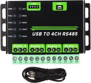 flexman USB to 4CH RS485 Converter, 5V 23.6mA 1200~460800bps Onboard TVS Anti Thunder, 120R Resistors Industrial Isolated Adapter for Communication flexman USB to 4CH RS485 Converter, 5V 23.6mA 1200~460800bps Onboard TVS Anti Thunder, 120R Resistors Industrial Isolated Adapter for Communication