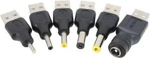 1pcs USB Type A Male to DC Connector 2.5x0.7 3.5x1.35 4.0x1.7 5.5x2.1 5.5x2.5 Male 5.5x2.1 Jack Female Power Adapter Converter(1x 2.5x0.7mm Male) 1pcs USB Type A Male to DC Connector 2.5x0.7 3.5x1.35 4.0x1.7 5.5x2.1 5.5x2.5 Male 5.5x2.1 Jack Female Power Adapter Converter(1x 2.5x0.7mm Male)