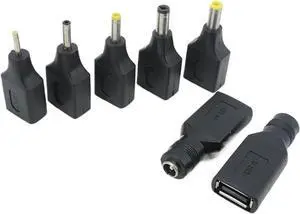 1pcs USB Type A Female to DC Male 2.5x0.7 3.5x1.35 4.0x1.7 5.5x2.1 5.5x2.5 Male Jack Female Power Adapter Connector Converter(5.5x2.1mm Female) 1pcs USB Type A Female to DC Male 2.5x0.7 3.5x1.35 4.0x1.7 5.5x2.1 5.5x2.5 Male Jack Female Power Adapter Connector Converter(5.5x2.1mm Female)