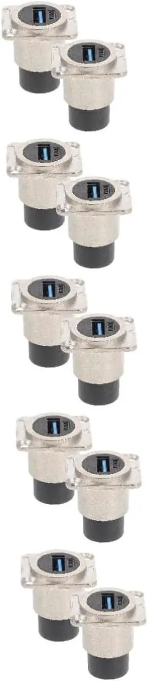 10pcs Usb Panel Mount Coupler Usb Flush Mount Connector for Easy Installation Data Connection for Industrial and Home Use 10pcs Usb Panel Mount Coupler Usb Flush Mount Connector for Easy Installation Data Connection for Industrial and Home Use