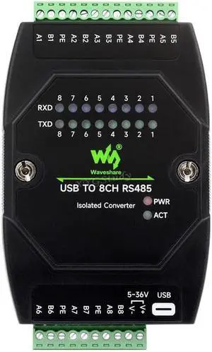 USB to 8CH RS485 Industrial Grade Isolated Converter Adapter with Multiple Protection Circuits, Wall-Mount and Rail-Mount Support, Multi-OS Compatible @XYGStudy (USB to 8CH RS485) USB to 8CH RS485 Industrial Grade Isolated Converter Adapter with Multiple Protection Circuits, Wall-Mount and Rail-Mount Support, Multi-OS Compatible @XYGStudy (USB to 8CH RS485)