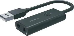 GOPPA GP-AUA2HM/B-EC USB to A Audio Converter Adapter, Mini Jack, Headphone and Microphone Terminal, Supports High Resolution, Includes Mute Button, Windows, Mac, PS4, PS5, Switch GOPPA GP-AUA2HM/B-EC USB to A Audio Converter Adapter, Mini Jack, Headphone and Microphone Terminal, Supports High Resolution, Includes Mute Button, Windows, Mac, PS4, PS5, Switch