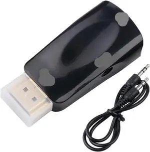 HDMI-Compatible Male to V/GA Female Adapter HD 1080P Cord Converter for PC TV Box Computer Display Projector(Black with Cable) HDMI-Compatible Male to V/GA Female Adapter HD 1080P Cord Converter for PC TV Box Computer Display Projector(Black with Cable)