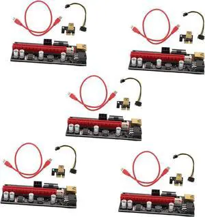 5sets Pci-e to Extender Adapter Power Supply for Mining Rig High-Speed Pci Express Extension Cable for Graphics Card Installation and Signal Integrity 5sets Pci-e to Extender Adapter Power Supply for Mining Rig High-Speed Pci Express Extension Cable for Graphics Card Installation and Signal Integrity
