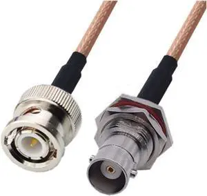 Milkweed RG316 Cable BNC Female to SMA Adapter RP SMA to BNC Male & Female Nut Pigtail RG316 Jumper(2m,9BNCM-BNCF) Milkweed RG316 Cable BNC Female to SMA Adapter RP SMA to BNC Male & Female Nut Pigtail RG316 Jumper(2m,9BNCM-BNCF)