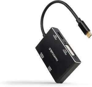 Coversor Nanocable USB-C to HDMI-DVI-DP-VGA/H 10cm Coversor Nanocable USB-C to HDMI-DVI-DP-VGA/H 10cm