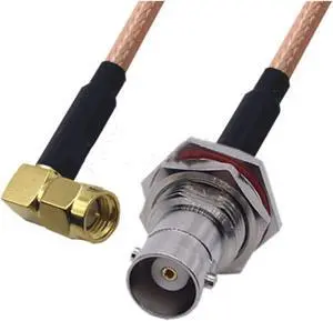 Milkweed RG316 Cable BNC Female to SMA Adapter RP SMA to BNC Male & Female Nut Pigtail RG316 Jumper(2m,5SMAM-BNCF Right) Milkweed RG316 Cable BNC Female to SMA Adapter RP SMA to BNC Male & Female Nut Pigtail RG316 Jumper(2m,5SMAM-BNCF Right)