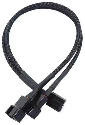 New 4 Pin Pwm Fan Cable 1 to 4/3/2/1 Ways Splitter Black Sleeved 27cm Extension Cable Connector Pwm Extension Cables(1 in 2) New 4 Pin Pwm Fan Cable 1 to 4/3/2/1 Ways Splitter Black Sleeved 27cm Extension Cable Connector Pwm Extension Cables(1 in 2)