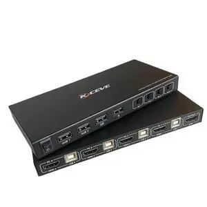 4 Port HDMI KVM Switch 4K@60Hz,USB HDMI KVM Switches for 3/4 Computers Share 1 Monitor and Keyboard Mouse Printer, Supports Switching Between Machine Panel Buttons and hotkeys. 4 Port HDMI KVM Switch 4K@60Hz,USB HDMI KVM Switches for 3/4 Computers Share 1 Monitor and Keyboard Mouse Printer, Supports Switching Between Machine Panel Buttons and hotkeys.