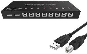4/8/16/32/48 Ports USB Synchronizer - Computers Sharing Keyboard Mouse Sync Distributor, KVM Switch, DNF Game Control Synchronizer, for Game Tudios, Stock Market Surveillance(16 Ports) 4/8/16/32/48 Ports USB Synchronizer - Computers Sharing Keyboard Mouse Sync Distributor, KVM Switch, DNF Game Control Synchronizer, for Game Tudios, Stock Market Surveillance(16 Ports)