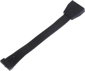 USB 3.0 Internal Extension Header Adapter 19 20 Pin Black Flat Wire 5.9inch 15cm Compatible with Motherboard USB 3.0 Internal Extension Header Adapter 19 20 Pin Black Flat Wire 5.9inch 15cm Compatible with Motherboard