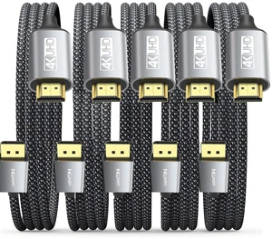 UANTIN 5-Pack 4K DisplayPort to HDMI Cable 10Ft | 1080P@120Hz,1440P/2K@60Hz Uni-Directional DP to HDMI Male Braided Cord Display Port to HDMI Cable for Desktop,Dell,Lenovo,ThinkPad,HP,AMD,NVIDIA UANTIN 5-Pack 4K DisplayPort to HDMI Cable 10Ft | 1080P@120Hz,1440P/2K@60Hz Uni-Directional DP to HDMI Male Braided Cord Display Port to HDMI Cable for Desktop,Dell,Lenovo,ThinkPad,HP,AMD,NVIDIA