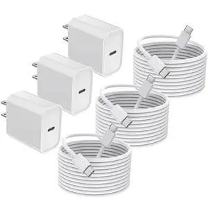 iPhone 16/15 Charger Fast Charging 20W USB Type C Charger Block 3Pack C Chargers Fast Charging Cord 10FT Long Charger Cable for iPhone16/16 Plus/16 Pro/16 Pro Max,iPhone 15,iPad Pro 12.9"/11",iPad Air iPhone 16/15 Charger Fast Charging 20W USB Type C Charger Block 3Pack C Chargers Fast Charging Cord 10FT Long Charger Cable for iPhone16/16 Plus/16 Pro/16 Pro Max,iPhone 15,iPad Pro 12.9"/11",iPad Air