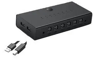 4 Ports USB Synchronizer/Sharer - USB Keyboard Mouse Sync Controller, KVM Switch/Distributor, DNF Game Control Synchronizer, for Windows/Linux/Android/Netware Operating System 4 Ports USB Synchronizer/Sharer - USB Keyboard Mouse Sync Controller, KVM Switch/Distributor, DNF Game Control Synchronizer, for Windows/Linux/Android/Netware Operating System