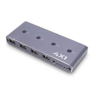 4K HDMI KVM Switches 4x1, 48Gbps High Speed USB 2.0 Hub, CEC VRR ALLM QFT, with 4 HDMI Cables & Remote, for PC Laptop Monitor TV 4K HDMI KVM Switches 4x1, 48Gbps High Speed USB 2.0 Hub, CEC VRR ALLM QFT, with 4 HDMI Cables & Remote, for PC Laptop Monitor TV