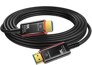 HDMI Cables 50FT,8K HDMI 2.1 Fiber Optic Cable CL3 Rated,48Gbps 8K@60 4K@120Hz/144Hz, HDCP(CL3 Rated,40m) HDMI Cables 50FT,8K HDMI 2.1 Fiber Optic Cable CL3 Rated,48Gbps 8K@60 4K@120Hz/144Hz, HDCP(CL3 Rated,40m)