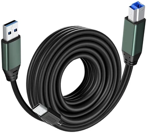 Kumiho USB 3.0 Printer Cable A Male to B Male 15Ft/5M Compatible with Scanner, Printers, Desktop External Hard Drivers and More Kumiho USB 3.0 Printer Cable A Male to B Male 15Ft/5M Compatible with Scanner, Printers, Desktop External Hard Drivers and More