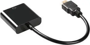 HDMI to V/GA Adapter Cord for Projector DTV TV HDVD DP Male to Female Converter(Black 1 PCS) HDMI to V/GA Adapter Cord for Projector DTV TV HDVD DP Male to Female Converter(Black 1 PCS)