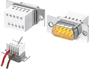 MI /*NI DB9 Solderless Joint 9Pin Male Female Connector Upgraded RS232 Serial Port Adapter 485/422 all Plug Industrial Grade(MH-Solid Pin) MI /*NI DB9 Solderless Joint 9Pin Male Female Connector Upgraded RS232 Serial Port Adapter 485/422 all Plug Industrial Grade(MH-Solid Pin)