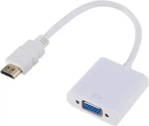 1080P HDMI-Compatible to V/GA Adapter Digital Analog Male to Famale Cord Converter for PC TV Tablet(White) 1080P HDMI-Compatible to V/GA Adapter Digital Analog Male to Famale Cord Converter for PC TV Tablet(White)