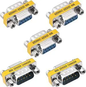 Heyiarbeit 9-pin 2-Row DB9 VGA Gender Changer Male to Female Mini Gender Changer Coupler Adapter Connector for Serial Applications Blue 20pcs Heyiarbeit 9-pin 2-Row DB9 VGA Gender Changer Male to Female Mini Gender Changer Coupler Adapter Connector for Serial Applications Blue 20pcs