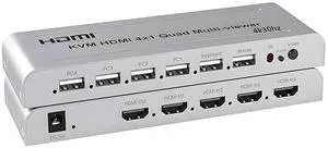 KVM Switch - 4/16 Ports Split-Screen Synchronizer, Screens Split Control KVM Switch//Distributor, USB Keyboard Mouse Sync Controller, HDMI Screen Splits Controller(4 Ports) KVM Switch - 4/16 Ports Split-Screen Synchronizer, Screens Split Control KVM Switch//Distributor, USB Keyboard Mouse Sync Controller, HDMI Screen Splits Controller(4 Ports)