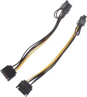 1pc 15pin SATA Male to 8pin(6+2) PCI-E Power Supply Cable 20cm 15-pin 8 Pin Wire for Graphic Card 1pc 15pin SATA Male to 8pin(6+2) PCI-E Power Supply Cable 20cm 15-pin 8 Pin Wire for Graphic Card