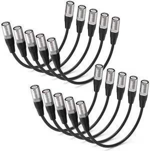 Ethercon Cable, Shielded Cat 5e Ethernet Cable Compatible with EtherCON RJ45 Connectors in Silvery for Professional Audio, Video and Networking Applications (10, 1FT) Ethercon Cable, Shielded Cat 5e Ethernet Cable Compatible with EtherCON RJ45 Connectors in Silvery for Professional Audio, Video and Networking Applications (10, 1FT)