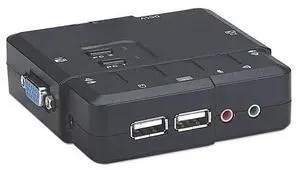 151252 2-Port Compact KVM Switch with Cables and Audio Support, USB 151252 2-Port Compact KVM Switch with Cables and Audio Support, USB