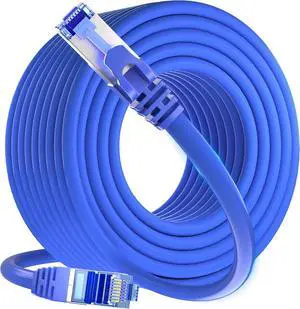 Ethernet Cable 100ft, Cat 6 Cable Outdoor &Indoor FTP Shielded Ethernet Cable, 23AWG Gigabit Ethernet Patch Cords CCA, UV Resistant, Waterproof, Direct Burial, LLDPE PVC with RJ45 Connector for Router Ethernet Cable 100ft, Cat 6 Cable Outdoor &Indoor FTP Shielded Ethernet Cable, 23AWG Gigabit Ethernet Patch Cords CCA, UV Resistant, Waterproof, Direct Burial, LLDPE PVC with RJ45 Connector for Router