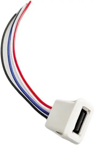 USB 2.0 Female Power Jack - 2/4Pin Charging Port Connector with PH Cable Terminals for USB Charger Socket (1-10PCS)(White 4 Pin,2pcs) USB 2.0 Female Power Jack - 2/4Pin Charging Port Connector with PH Cable Terminals for USB Charger Socket (1-10PCS)(White 4 Pin,2pcs)