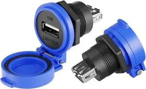 LU22 PBT Plastic USB2.0 USB3.0 Data Adapter Female Socket Panel Mount Double Head Coupler Type A USB Connector Quick Flap(USB2.0,Plastic Nut,Black Cap) LU22 PBT Plastic USB2.0 USB3.0 Data Adapter Female Socket Panel Mount Double Head Coupler Type A USB Connector Quick Flap(USB2.0,Plastic Nut,Black Cap)