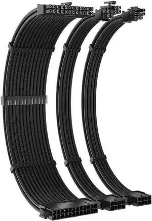 3 PSU Extension Cable Kit 3-in-1 Set 300mm PSU to ATX 24Pin PCI-E 6+2Pin CPU(MZ-3-BK(300mm)) 3 PSU Extension Cable Kit 3-in-1 Set 300mm PSU to ATX 24Pin PCI-E 6+2Pin CPU(MZ-3-BK(300mm))