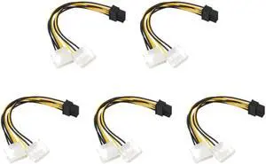 1/5/10PCS 4 Pin IDE to 8 Pin PCI Power Cable PCI Adapter Video Card Power Cord Y Shape(5PCS) 1/5/10PCS 4 Pin IDE to 8 Pin PCI Power Cable PCI Adapter Video Card Power Cord Y Shape(5PCS)