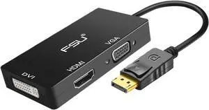 3 in 1 DisplayPort DP to HDMI-Compatible DVI Support 1080P HD DP to Female Adapter Converter Cable Box with for PC TV(DP to Three in ONE) 3 in 1 DisplayPort DP to HDMI-Compatible DVI Support 1080P HD DP to Female Adapter Converter Cable Box with for PC TV(DP to Three in ONE)